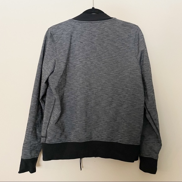 Athleta Grey and Black Bomber Zip Up Jacket - Picture 8 of 8